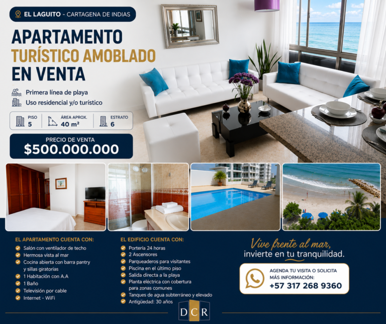 APARTAMENTO EN EL LAGUITO CARTAGENA